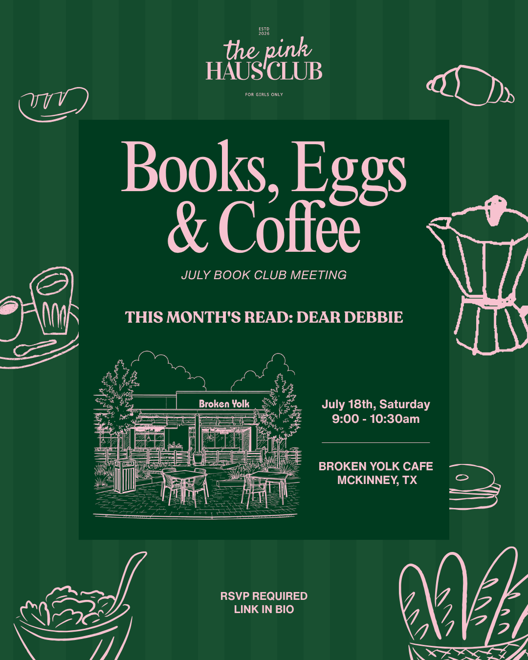 Books, Eggs & Coffee β July Book Club Meeting