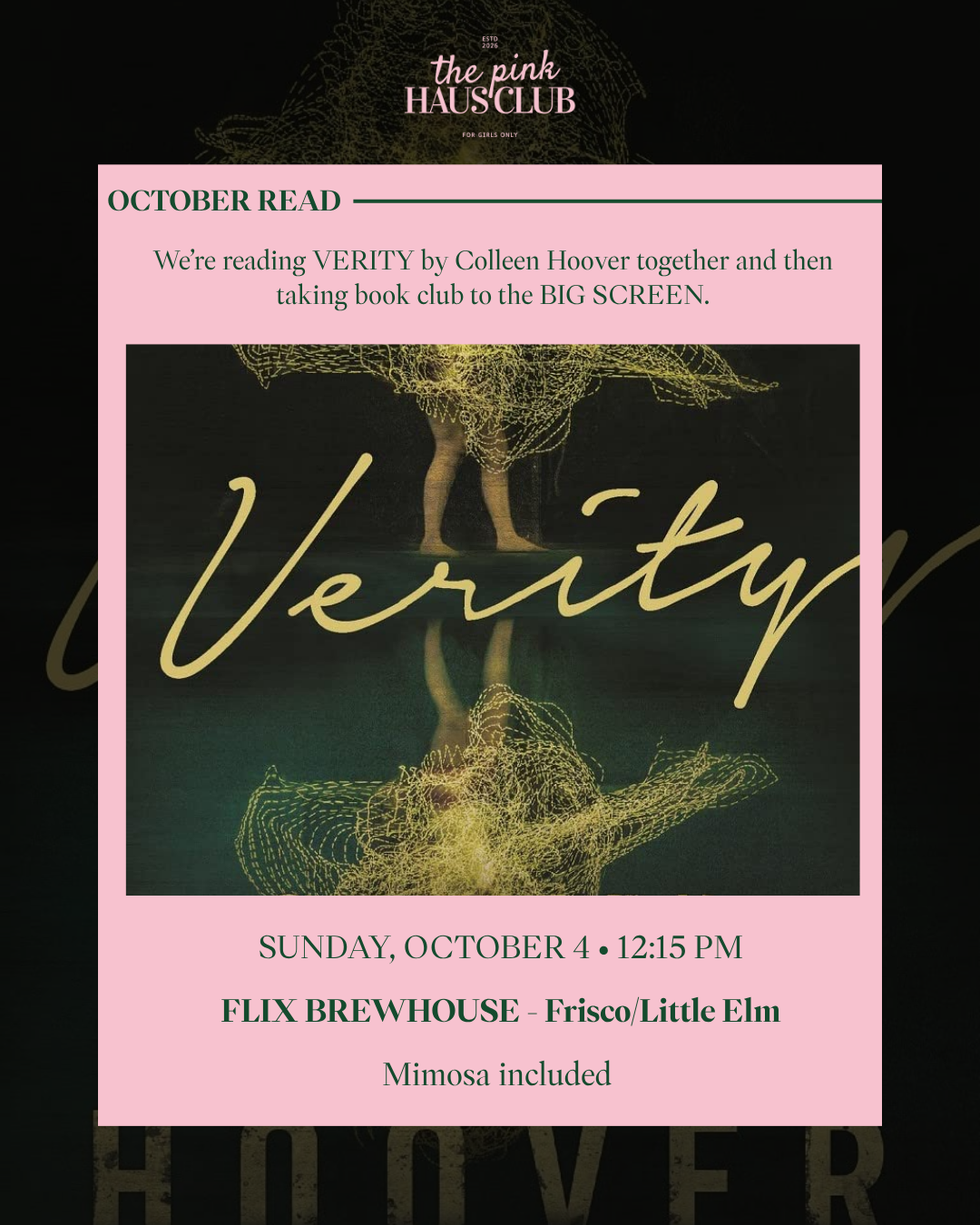 Verity Book Club Movie Day πππ¬
